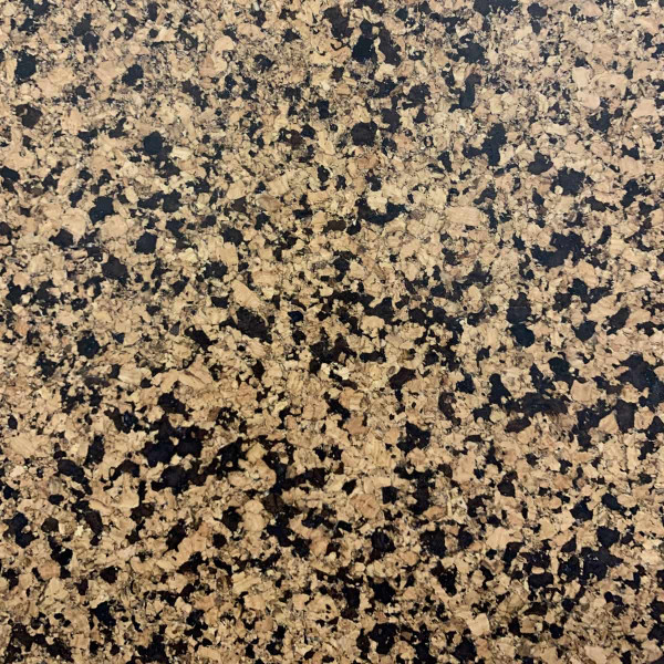 Dark and light brown cork granules patterned cork floor tile